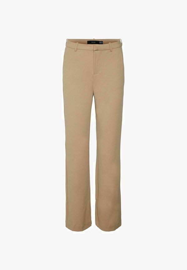 Vero Moda VMZAMIRA STRAIGHT - Trousers - silver mink