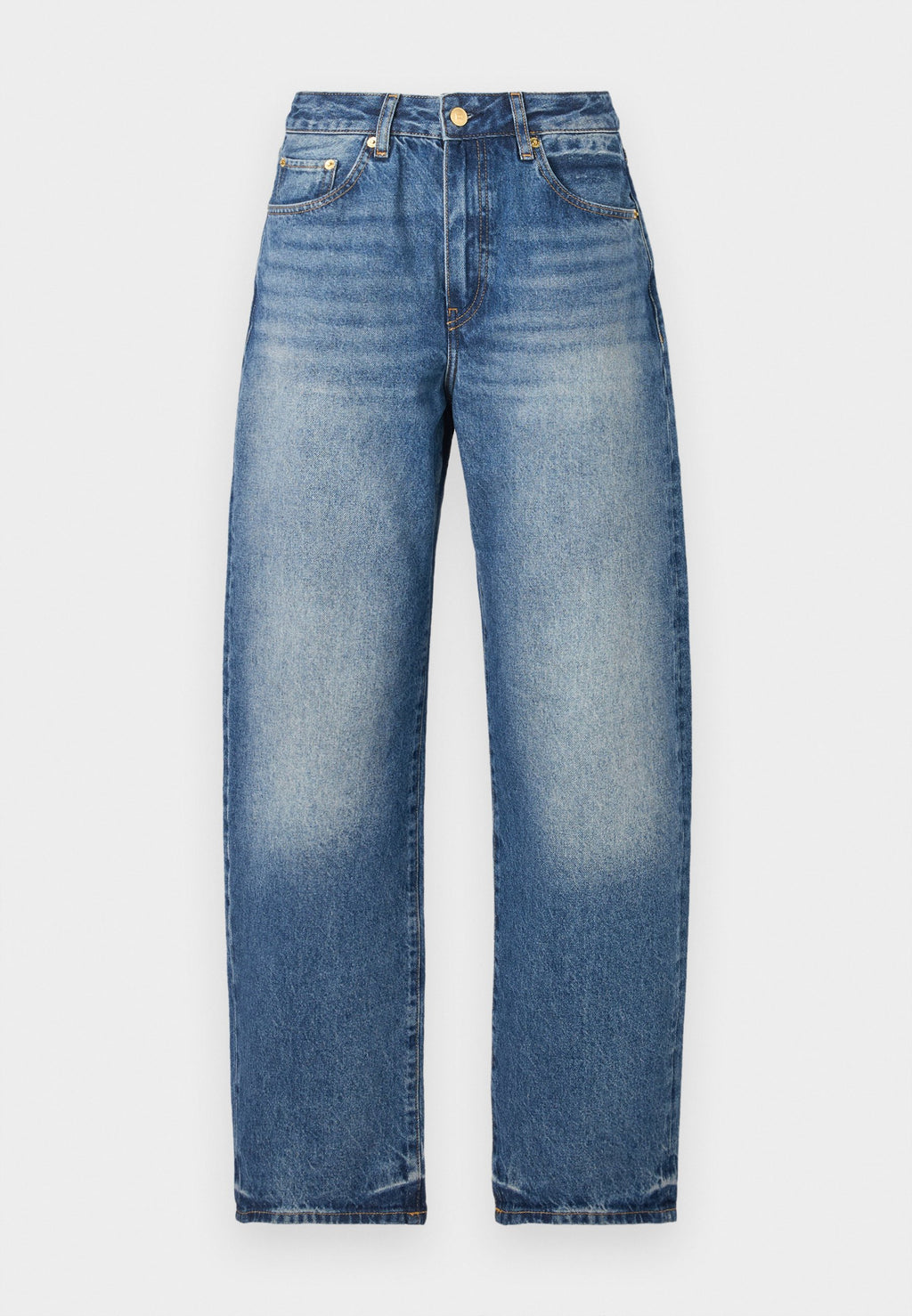 MID RISE TAPERED BARREL LEG JEANS Media 1