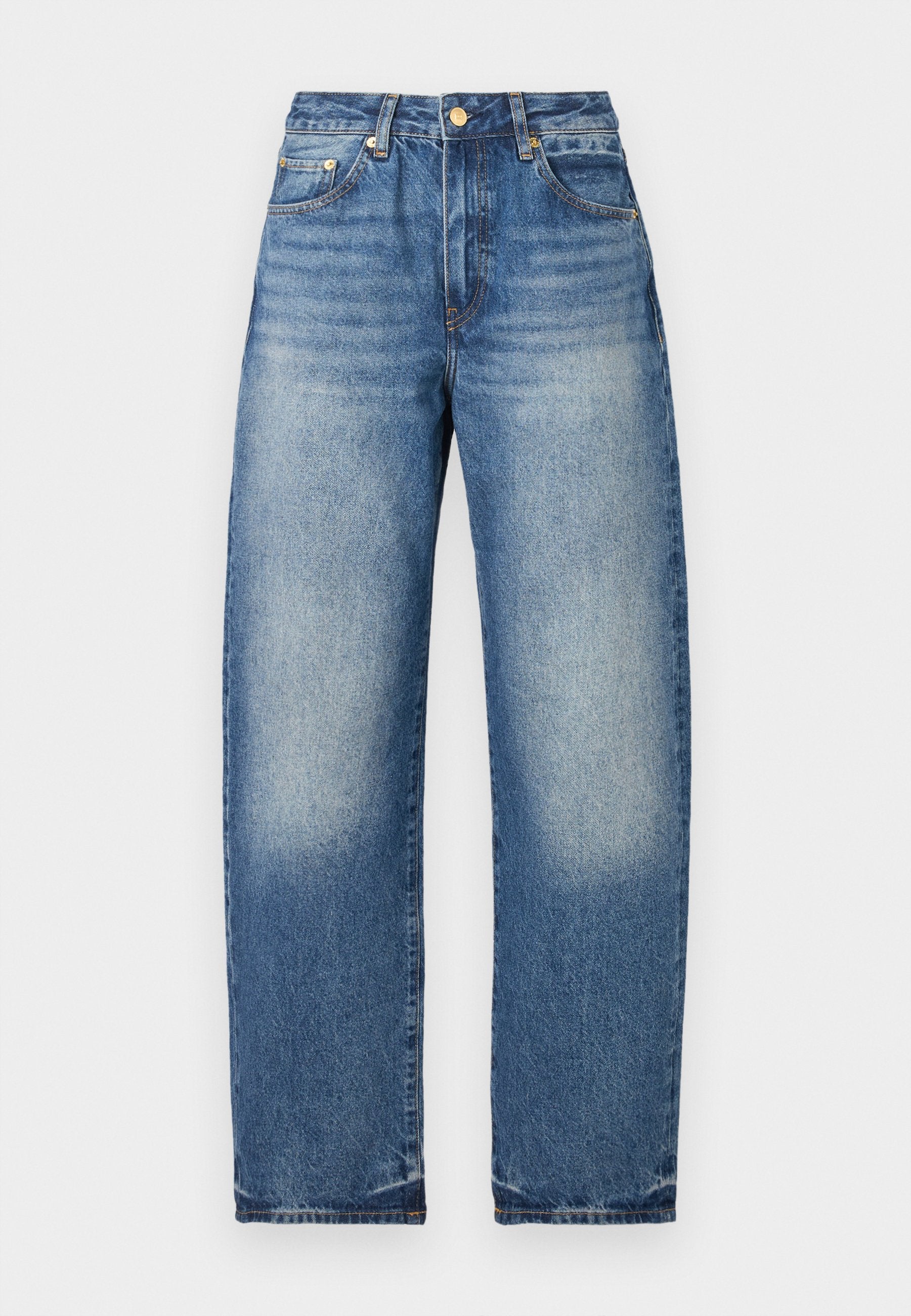 MID RISE TAPERED BARREL LEG JEANS Media 1