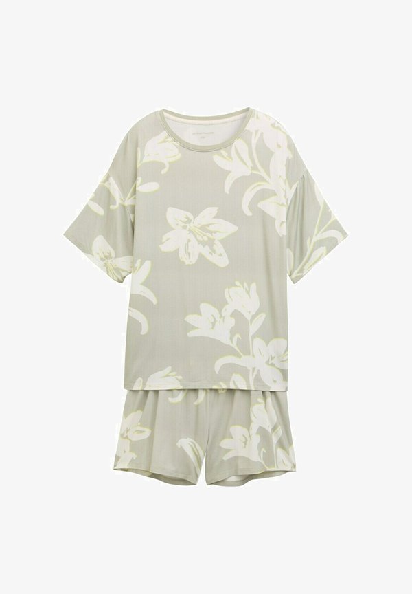 TOM TAILOR SET - Pyjama set - grün hell allover
