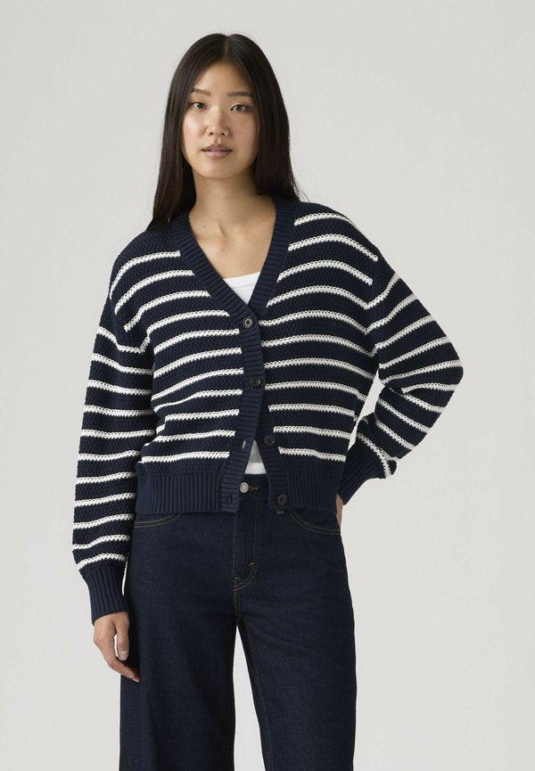 Levi's® SNOWFLAKE CARDIGAN SUSANNE STRIPE NAVY B - Cardigan - susanne stripe navy - blues