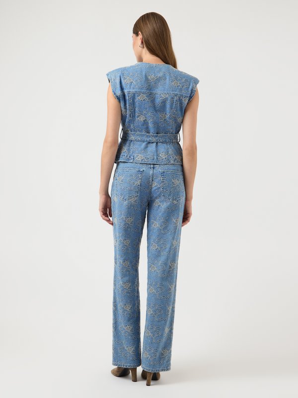 YAS YASKARI DENIM WAISTCOAT