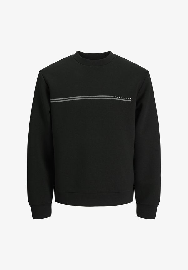 Jack & Jones COFUSION SCUBA CREW NECK - Sweatshirt - black