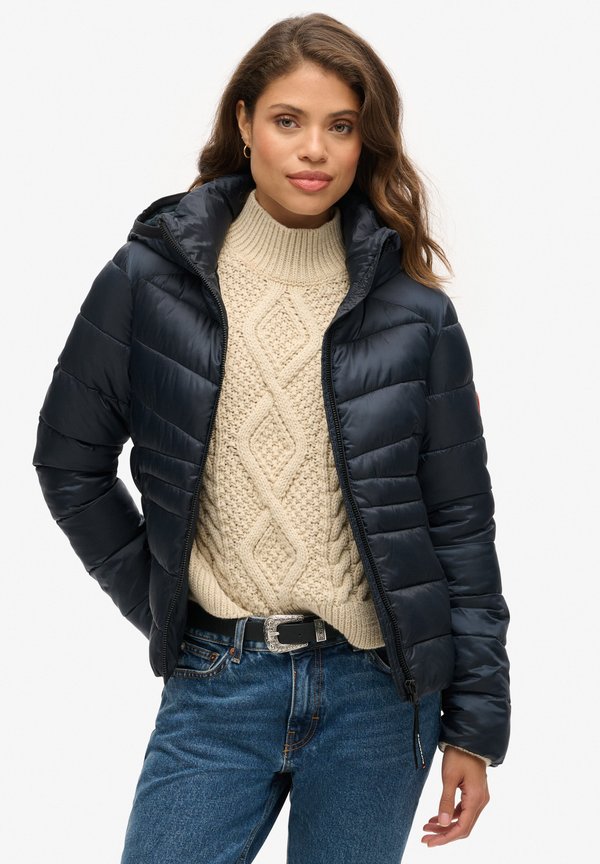 Superdry & Co HOODED FUJI QUILTED PADDED - Winter jacket - eclipse navy