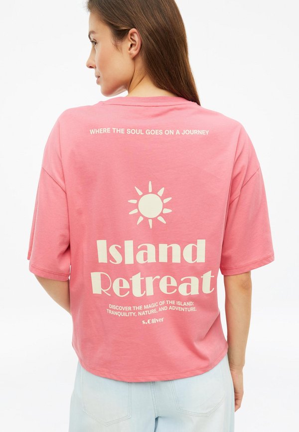 s.Oliver T-SHIRT - Print T-shirt - pfirsich