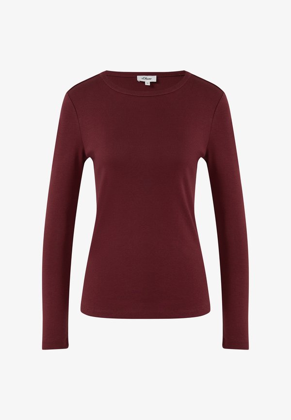 s.Oliver LONGSLEEVE - Long sleeved top - bordeaux
