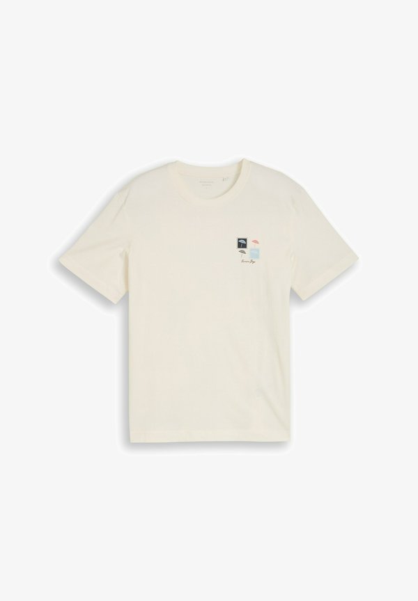 TOM TAILOR T-SHIRT MIT PRINT - Print T-shirt - gardenia white