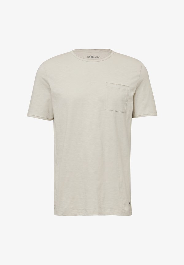 s.Oliver FLAMM UND OFFENEN KANTEN - Basic T-shirt - wollweiß