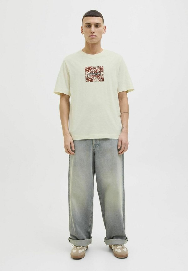 Jack & Jones 3-pack Logo - Print T-shirt - antique white