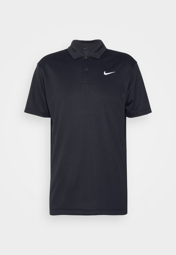 Nike Performance SOLID - Polo shirt - black/white