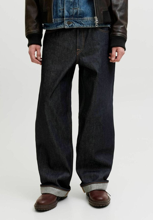 Jack & Jones WIDE FIT JEANS JJIDAVE JJCLASSIC SELVEDGE AM 633 ST LN WIDE FIT JEANS - Relaxed fit jeans - blue denim