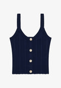 Guess GESTRICKTES OBERTEIL - Top - dunkelblau