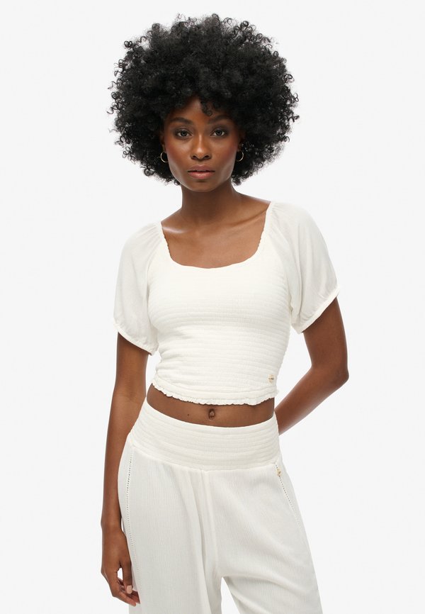 Superdry & Co SMOCKED - Blouse - off white