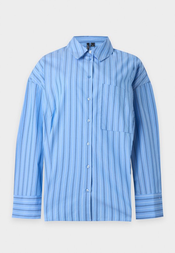 Vero Moda Curve VMCGINA BELT LS SHIRT WVN CUR - Button-down blouse - provence