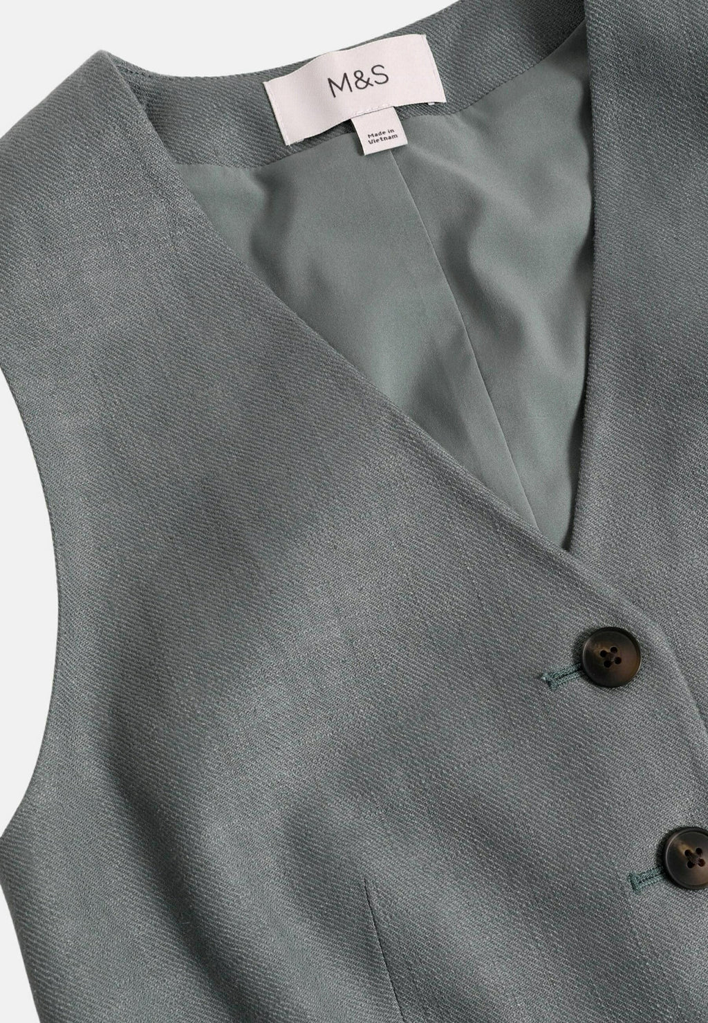 Marks & Spencer Linen Blend Tailored Vest