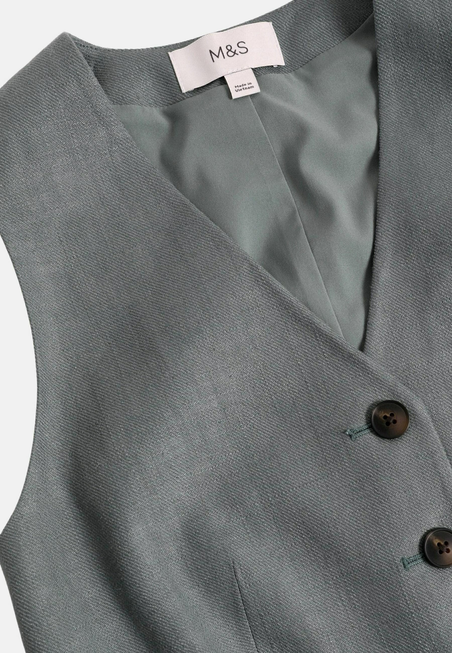 Marks & Spencer Linen Blend Tailored Vest