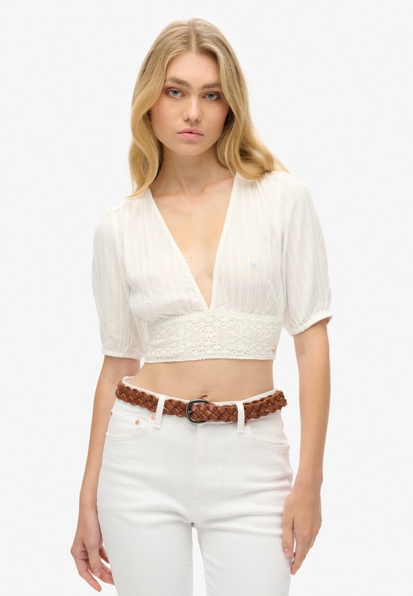 Superdry & Co IBIZA SHORT SLEEVE - Blouse - off white