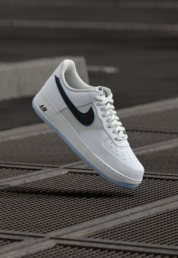 Nike Sportswear AIR FORCE 1 UNISEX - Trainers - white/black/hydrogen blue