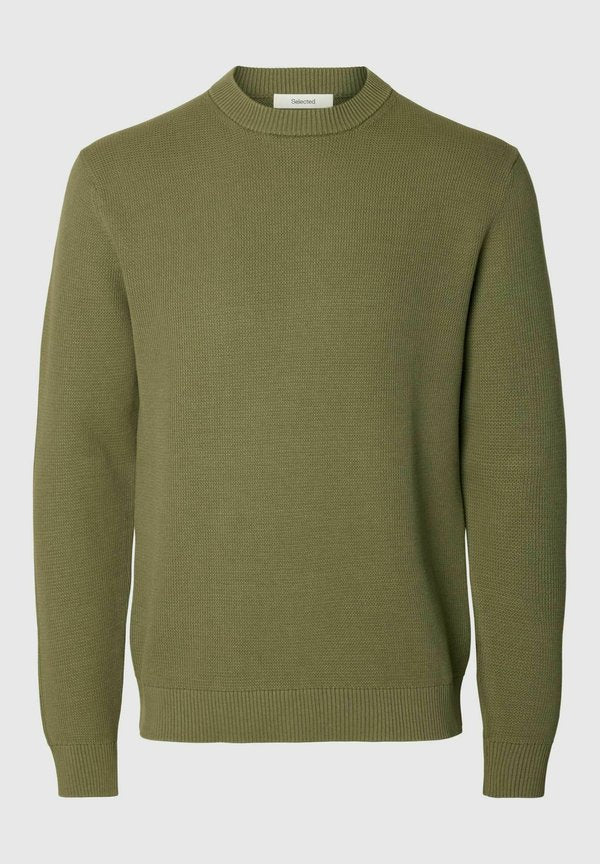 Selected SLHDANE LS KNIT STRUCTURE CREW NECK NOOS