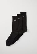 New Balance PATCH LOGO CREW UNISEX 3 PACK - Socks - black