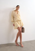 Topshop LAURA WRAP MINI SHIRT DRESS