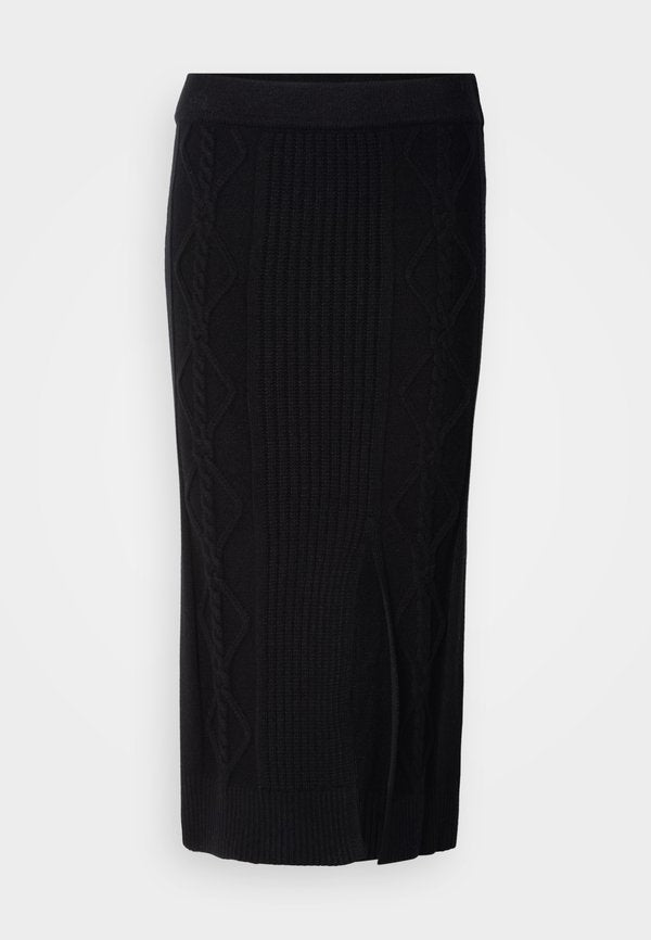 DKNY CABLE MIDI SKIRT WITH VENT AT FRONT BODY