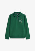 Tommy Hilfiger TOMMY HILFIGER GRAPHIC QUARTER-ZIP RUGBY SWEATSHIRT - Sweatshirt - street green