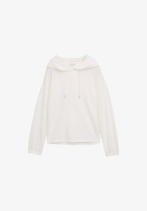 TOM TAILOR LANGARM MIT KAPUZE - Hoodie - whisper white