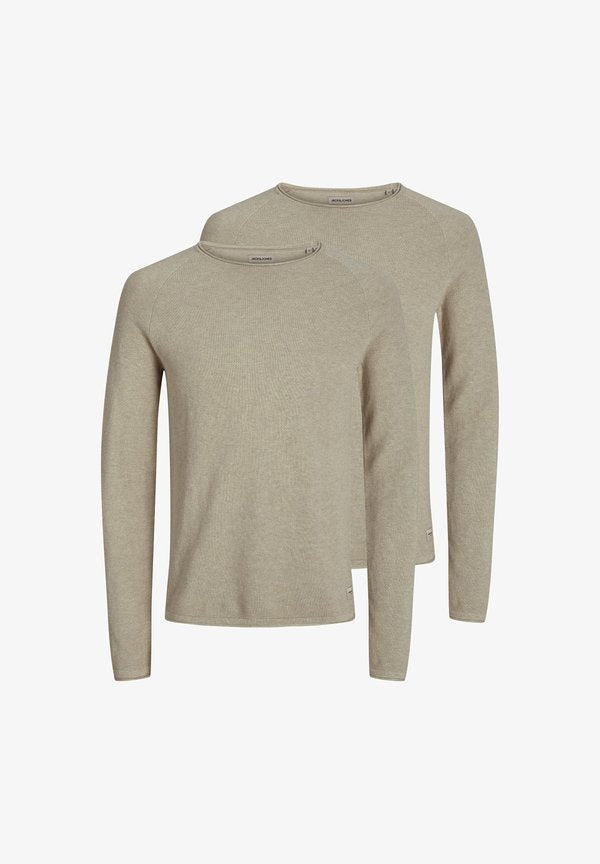 Jack & Jones 2 PACK - Jumper - oatmeal melange