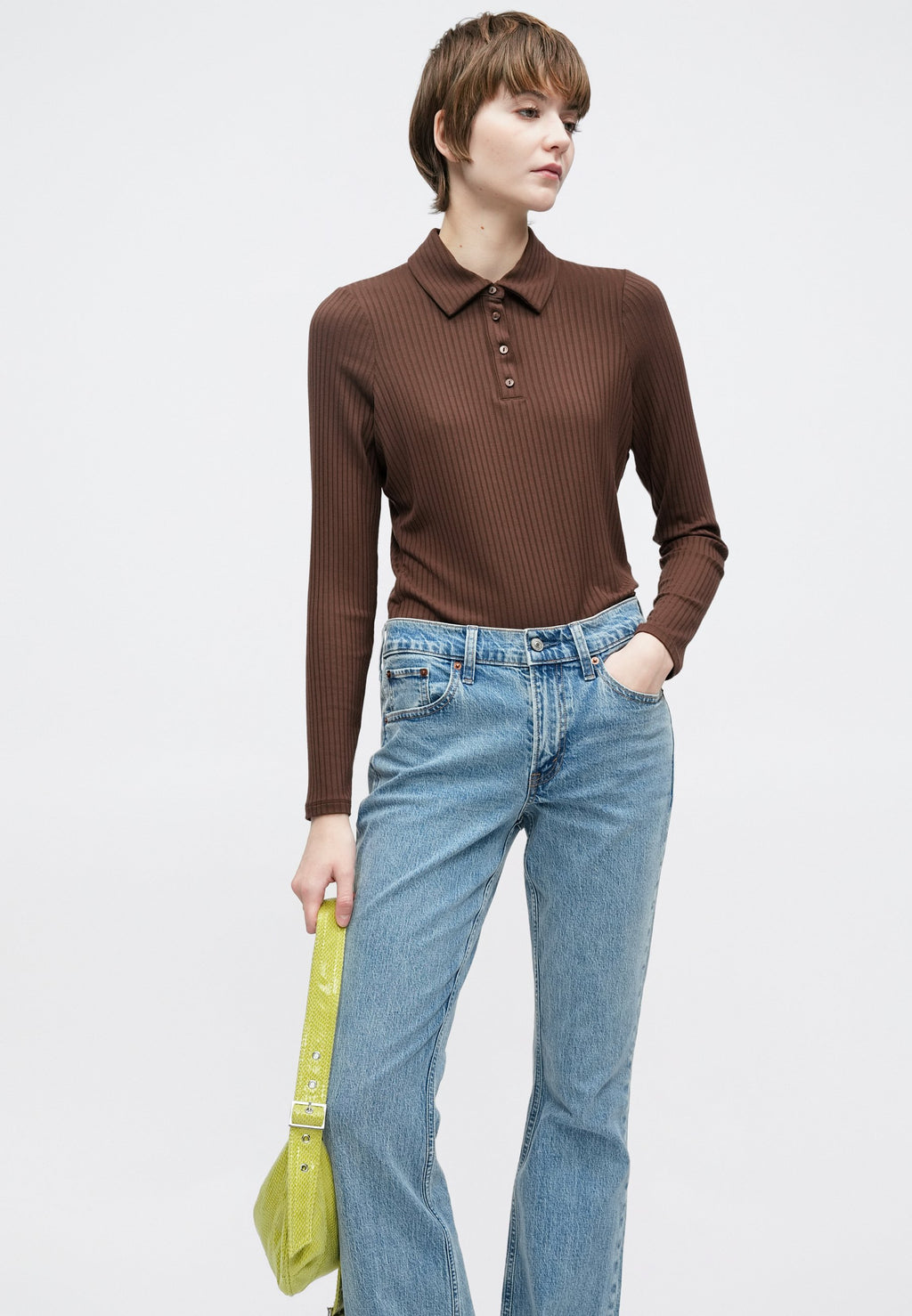 Abercrombie & Fitch MEDIUM CREASE FRAY HEM BOOTCUT