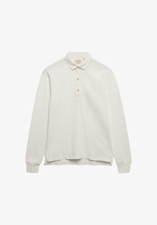 Superdry & Co SUPERDRY CLASSIC PREPPY LONG SLEEVED TOP.. - Polo shirt - bone white