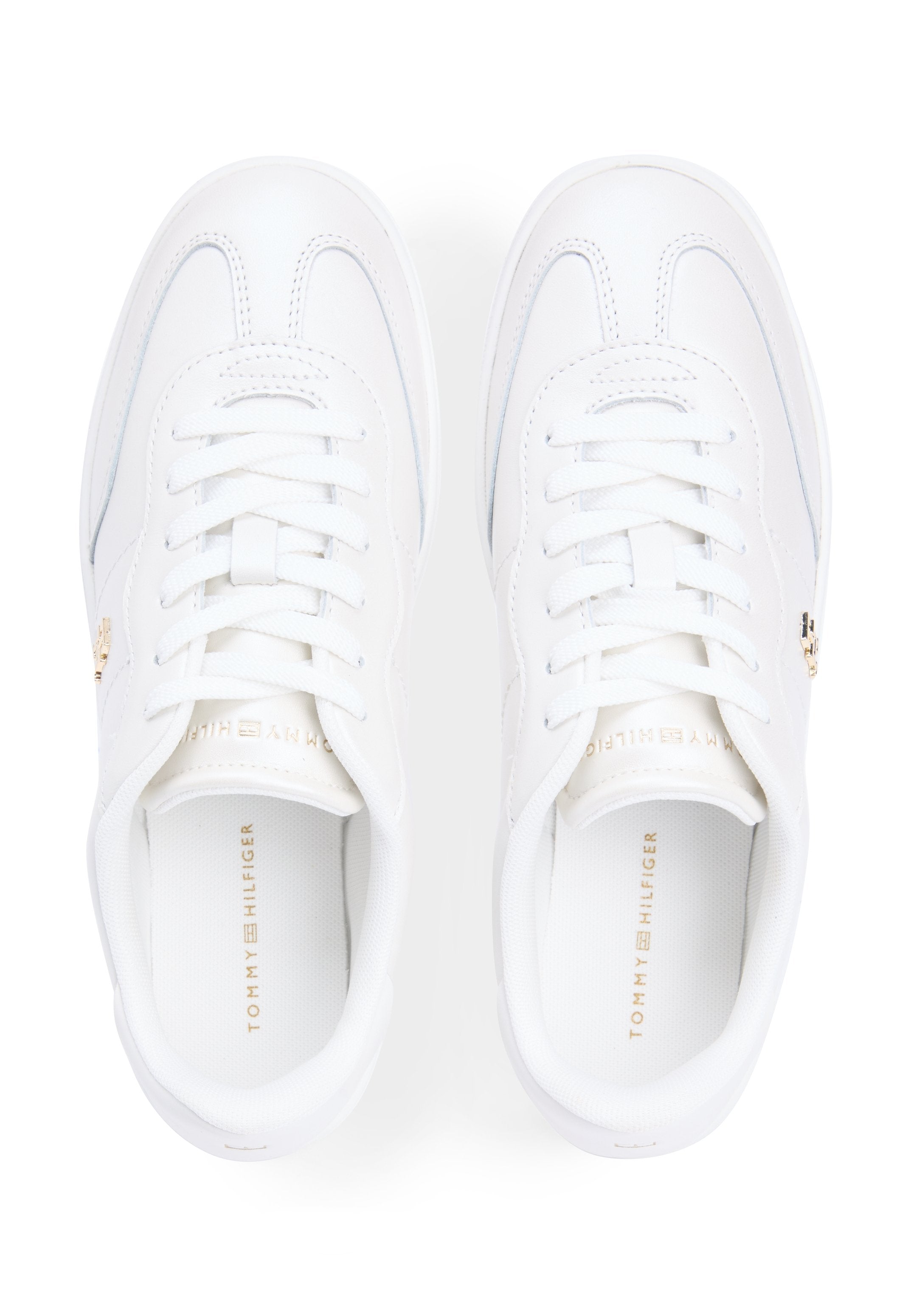 TH MONOGRAM METALLIC TRAINERS WITH LEATHER Media 4