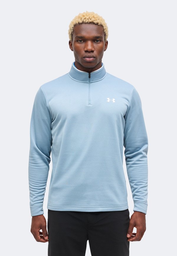 Under Armour MATCHPLAY ZIP - Fleece jumper - blue wind/white