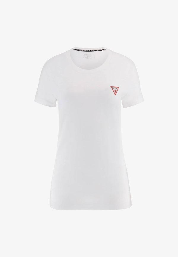 Guess MINI TRIANGLE TEE - Basic T-shirt - pure white