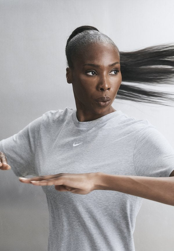 Nike Performance ONE RELAXED - Sports T-shirt - smoke grey/heather/white