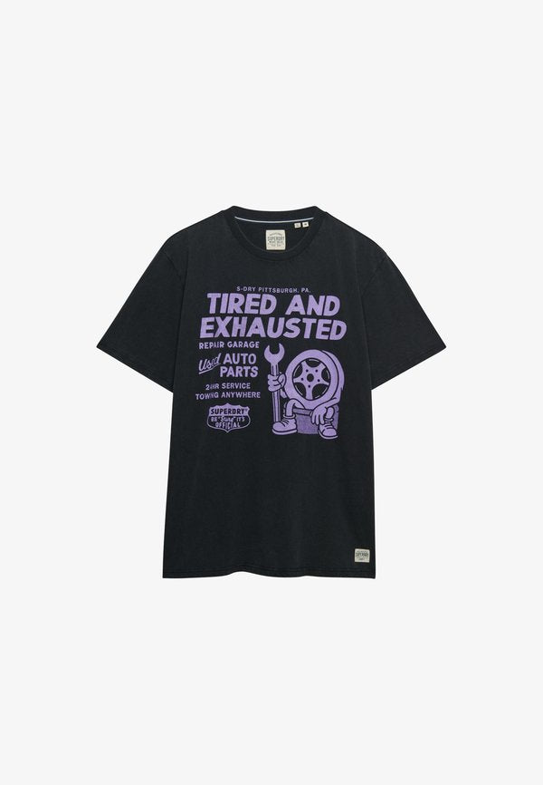 Superdry & Co LOCAL BUSINESS LOOSE - Print T-shirt - jet black