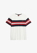 Superdry & Co ESSENTIALS STRIPE - Print T-shirt - brilliant white chest stripe