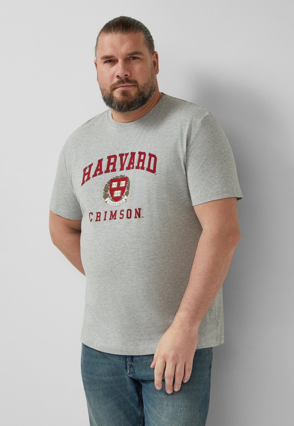 s.Oliver Print T-shirt - grau meliert