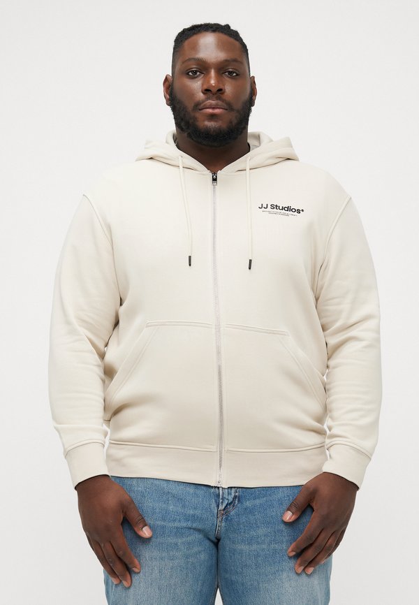 Jack & Jones Zip Plus Size Printed Zip - Zip-up sweatshirt - moonbeam