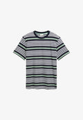 TOM TAILOR MIT STREIFENMUSTER - Print T-shirt - navy multicolor melange stripe