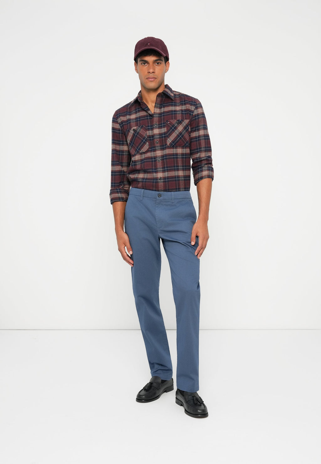 DENTON TEXTURED PRINT STRAIGHT LEG TROUSERS Media 2