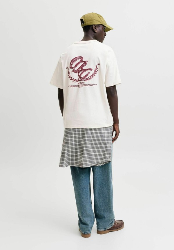 Jack & Jones T-SHIRT BACKPRINTET T-SHIRT - Print T-shirt - antique white