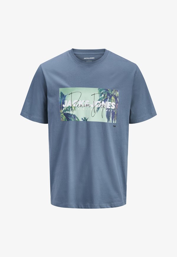 Jack & Jones JJINDIANA TEE CREW NECK - Print T-shirt - blue mirage