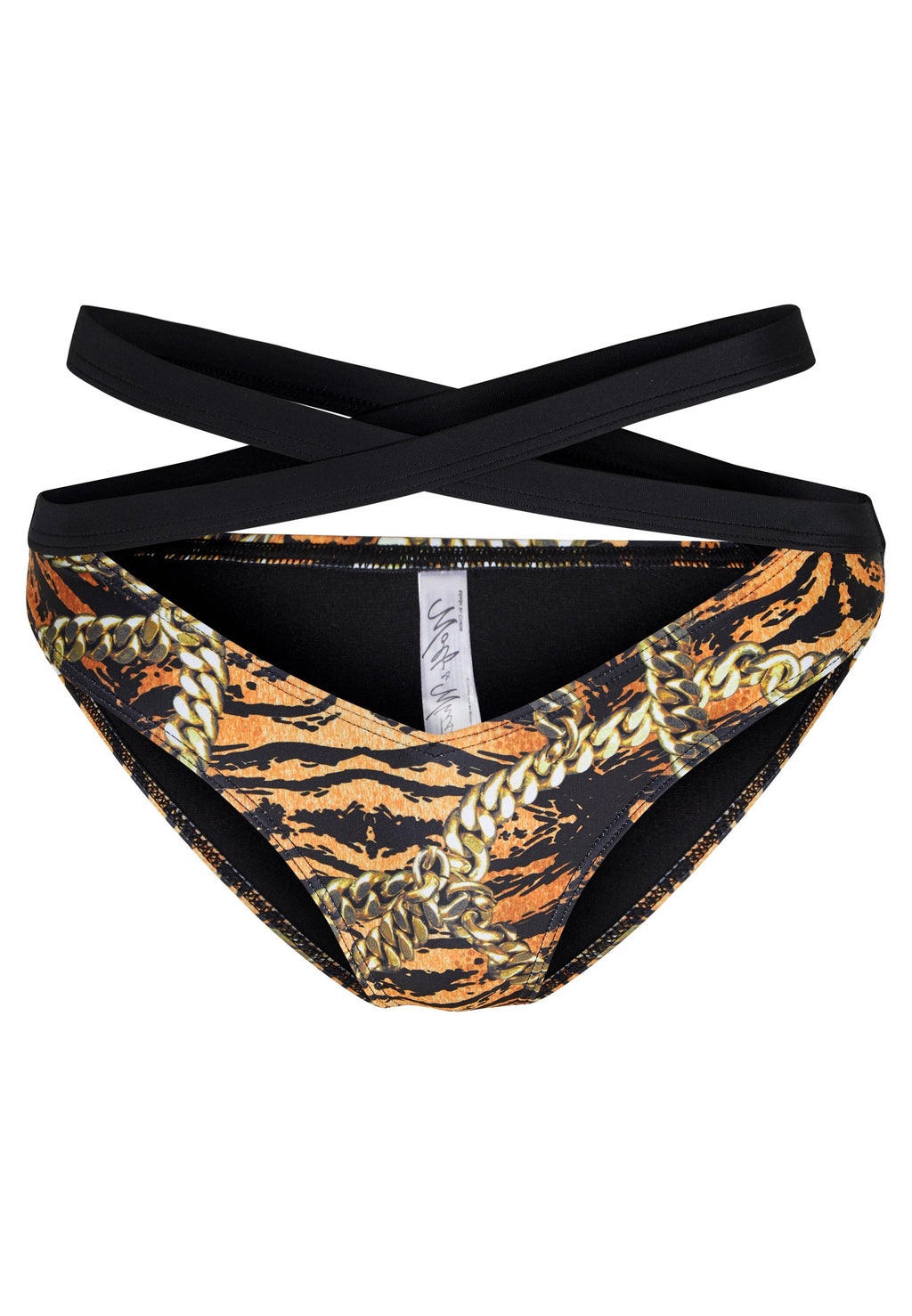 Wolf & Whistle TIGER & CHAIN HIGH LEG CUT OUT BRIEF