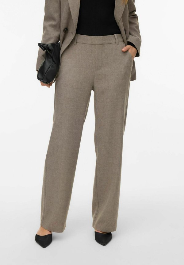 Vero Moda VMMAYA Mid waist - Trousers - moon rock
