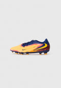 Nike Fußballschuh in Gelb und Marineblau, texturierte synthetische Oberseite, gemusterter Farbverlauf und sechs geformte Stollen für Traktion.