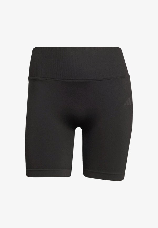 adidas Performance WORKOUT ESSENTIALS KNIT SCRUNCH 5 INCH - Leggings - black
