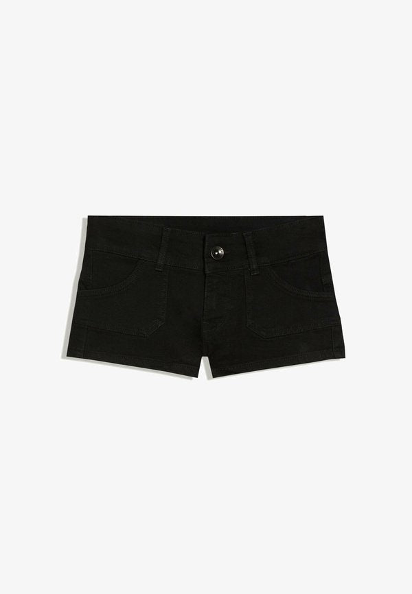 Bershka Denim shorts - black