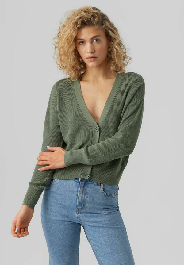 Vero Moda Knitted VMNEWLEXSUN Knit - Cardigan - laurel wreath