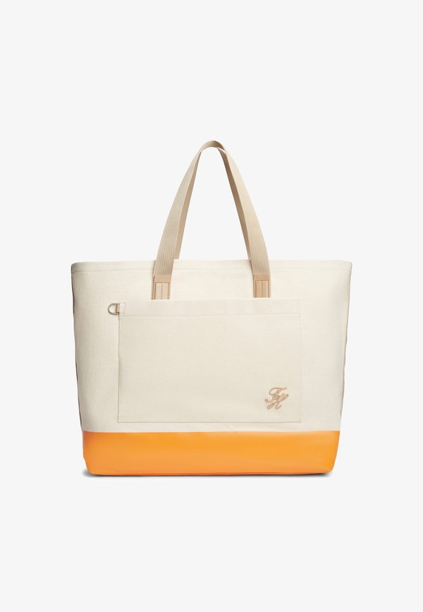 Tommy Hilfiger TWO-TONE CANVAS BEACH TOTE BAG - Tote bag - classic beige